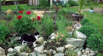 Rustic small rock garden designs