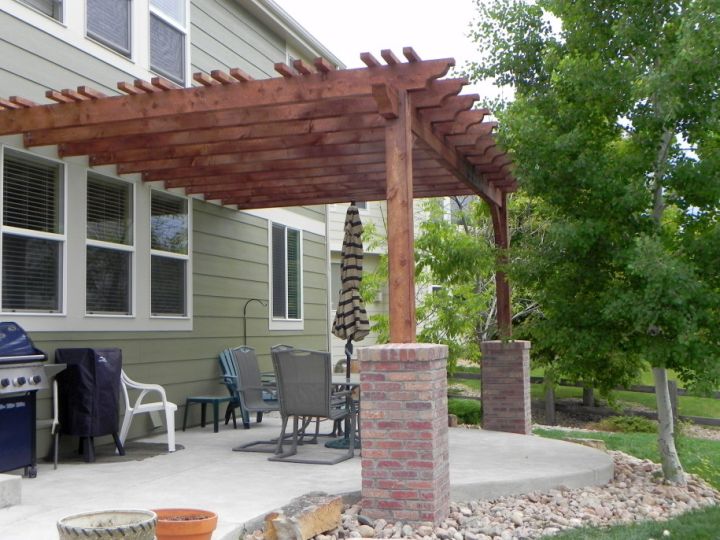 attached to the house modern pergola kit