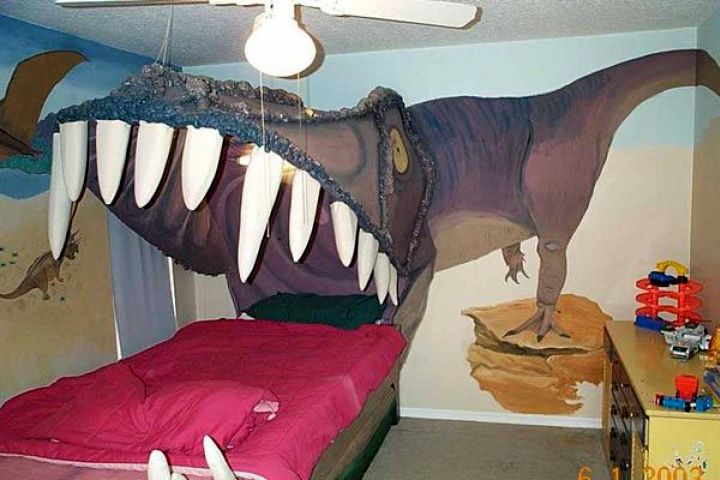 awesome 3D dinosaur wallpaper mural