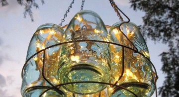 bouquet of mason jars pendant light diy for outdoor