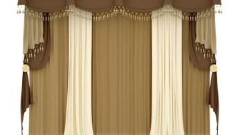 brown Kingston pole swag types of valances