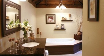 brown bathrooms for small house