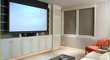 built in TV for basement living rooms