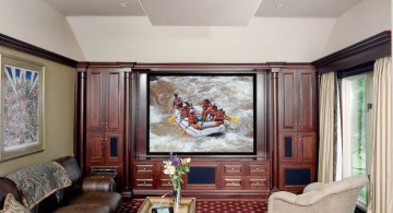 built in TV for small media room