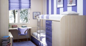 bunk bedroom ideas in white and blue