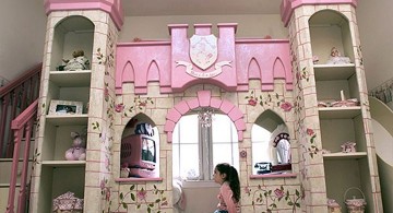 castle designed bunk bedroom ideas