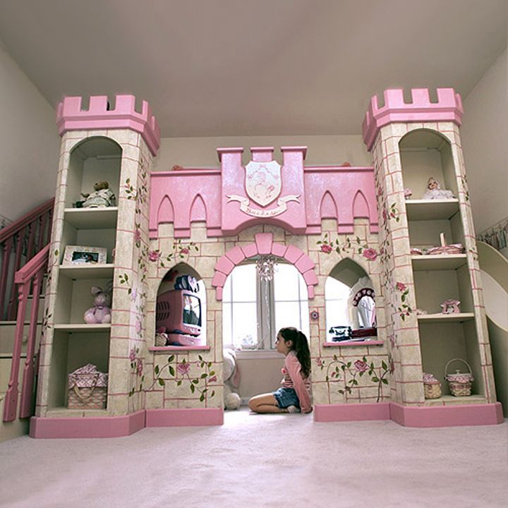 castle designed bunk bedroom ideas