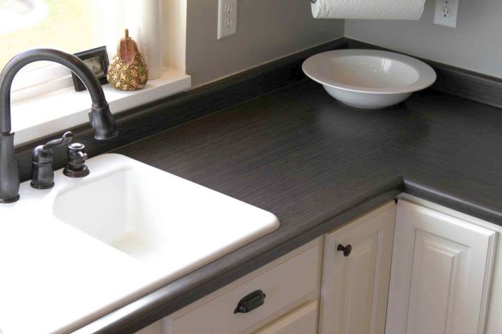 cheap countertop solution using concrete slab