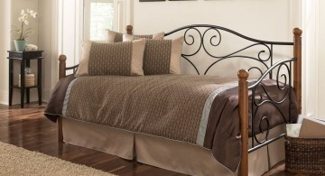 classic daybed images with iron flower pattern