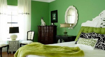 classy lime green bedroom