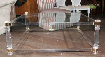 classy square lucite coffee table