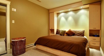 contemporary bedroom basement ideas