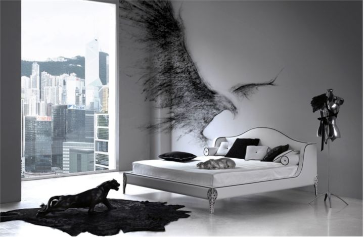 contemporary minimalist Gothic bedrooms