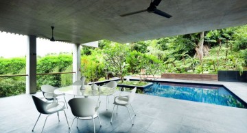 contemporary pool for small yard with patio