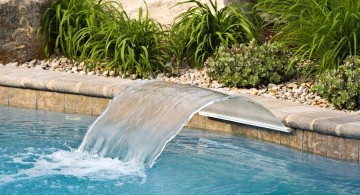 contemporary pool waterfall ideas