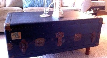 dark blue trunk coffee table