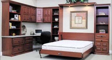 desk and bed combination with Murphy bed