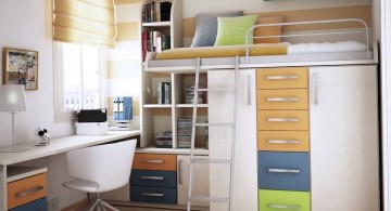 desk and bed combination with bunk beds and storage
