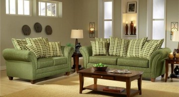 elegant Grey and Green living room furniture