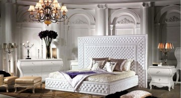 elegant beds with large headboar