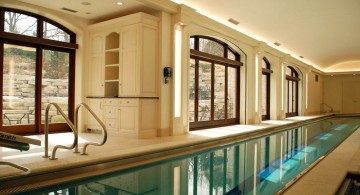 elegant minimalist indoor lap pool