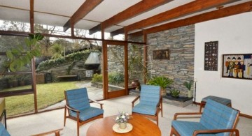 exposed beam ceiling for a retro style room