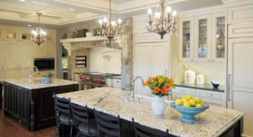 featured image of classic chandelier kitchen island pendant lighting idea