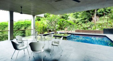 featured image of contemporary pool for small yard with nice white patio