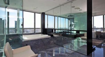 featured image of modern glass shower in a nifty penthouse apartment