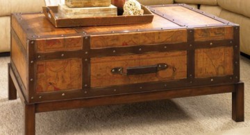 featured image of rustic trunk coffe table that looks like a treasure box