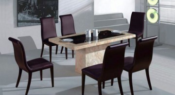 featured image of two toned granite dining table design