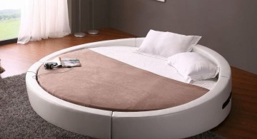 floating round bed frame