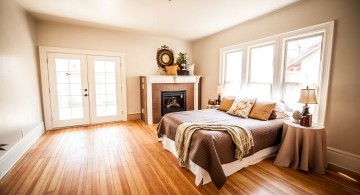 gas fireplace bedroom minimalist corner