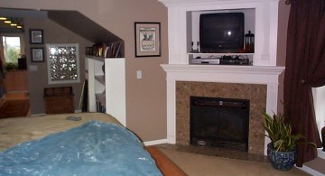gas fireplace bedroom with glass panel