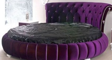 glamorous purple round bed frame