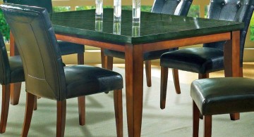 gorgeous black granite dining room table