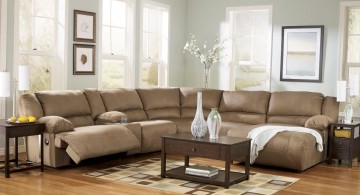 great room furniture layout L shaped sofa