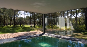 homes with indoor pools outlooking the forest