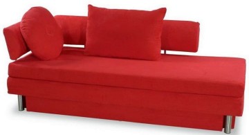 hot red unique sleeper sofa