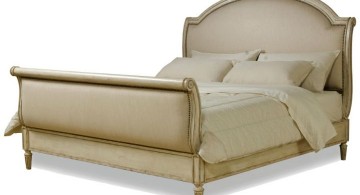 how to make a sleigh bed modern and white