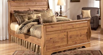 how to make a sleigh bed rustic with skirts