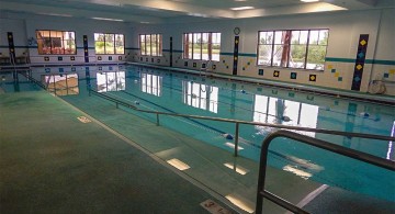 indoor lap pool in school