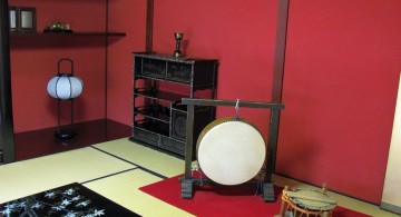 japanese theme room in red