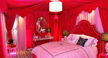 lavish red bedroom walls