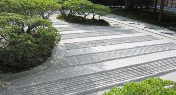 lined sand garden Japanese landscape design