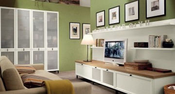 living room tv ideas with green walls