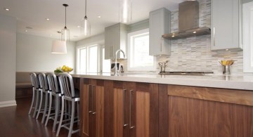 long and minimalist hanging kitchen light