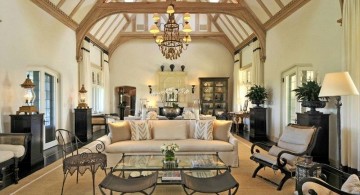 luxurious exposed beam ceiling