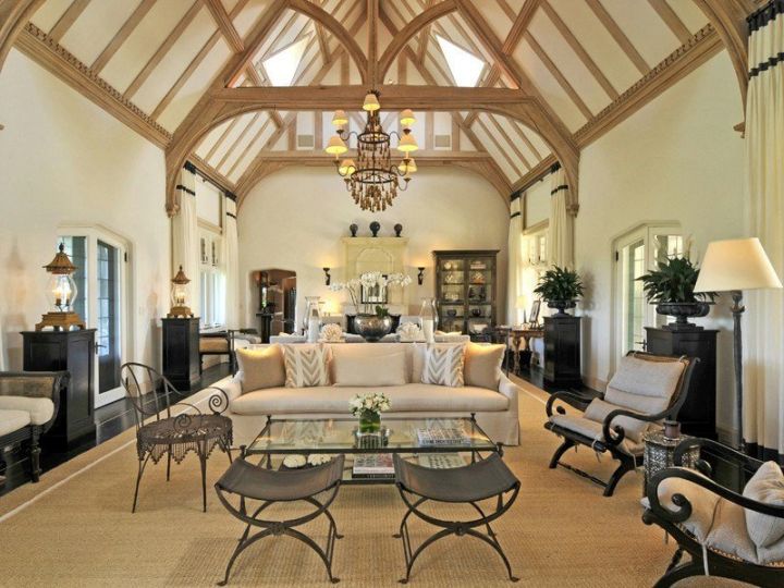 luxurious exposed beam ceiling