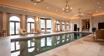 luxurious indoor lap pool